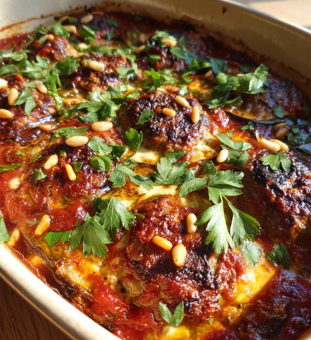 Healthy Mediterranean Eggplant Kafta Casserole - detail 1