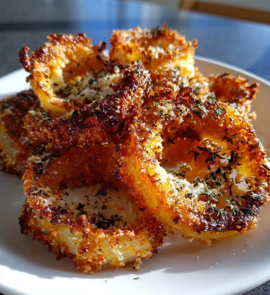 Healthy Parmesan and Herb Roasted Onions (Crispy Edges)