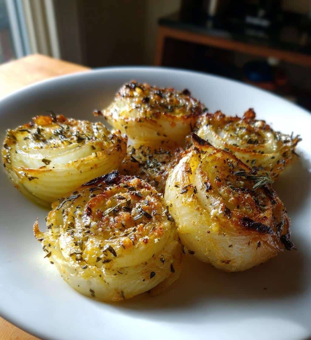 Healthy Parmesan and Herb Roasted Onions