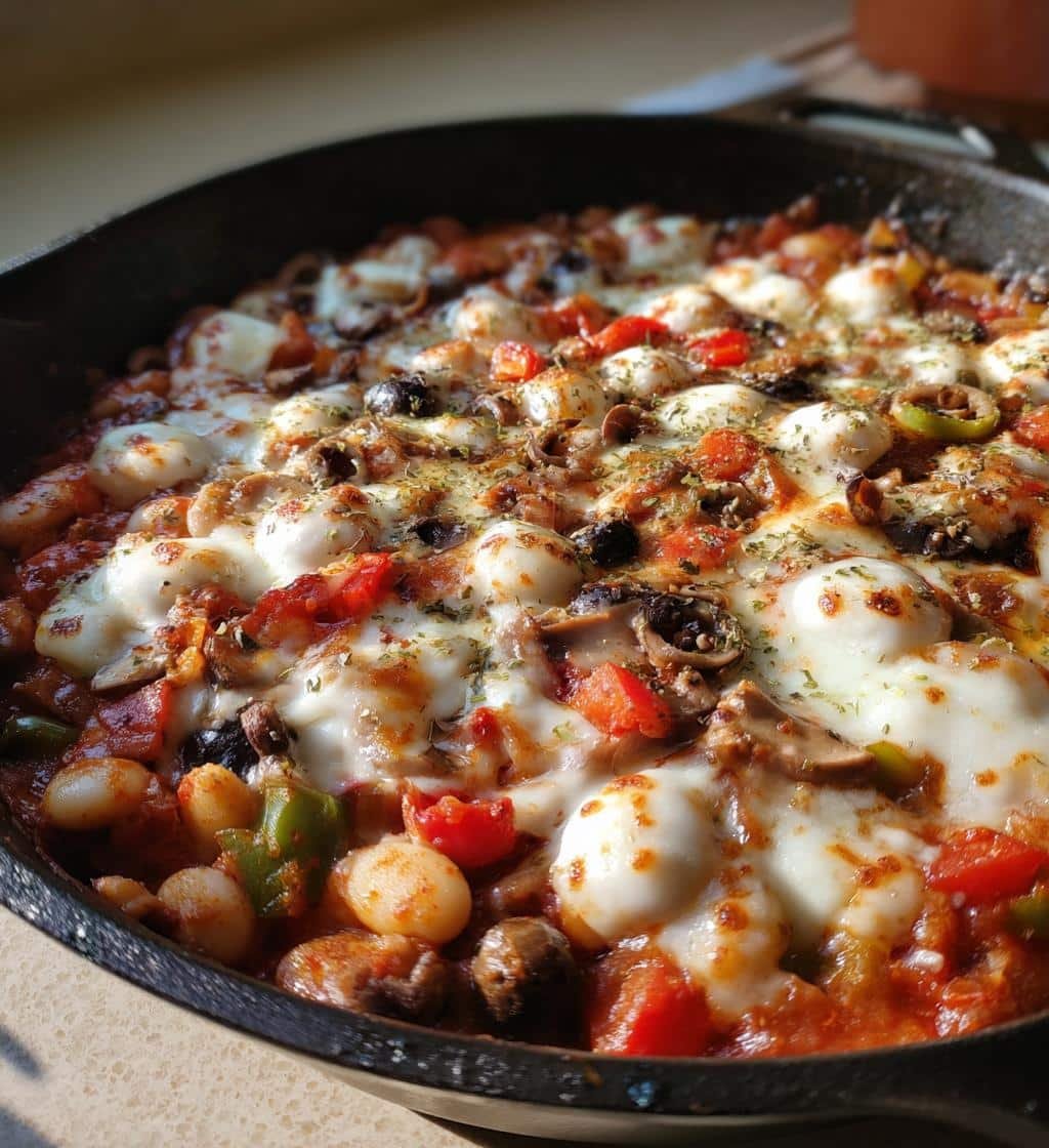 Healthy Pizza Beans Skillet Casserole - detail 1