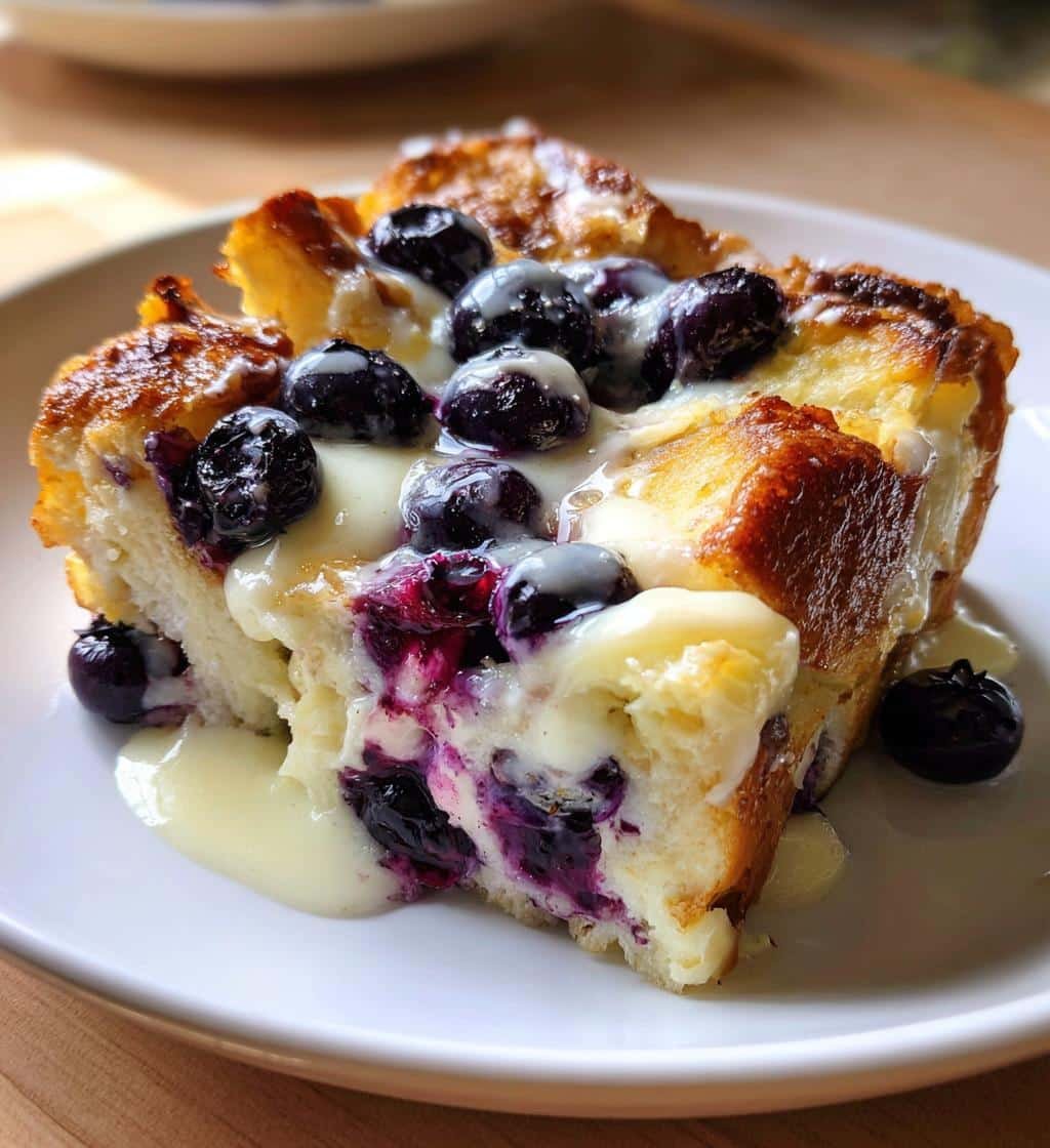 Healthy Quick Blueberry Cream Cheese French Toast Casserole - detail 1