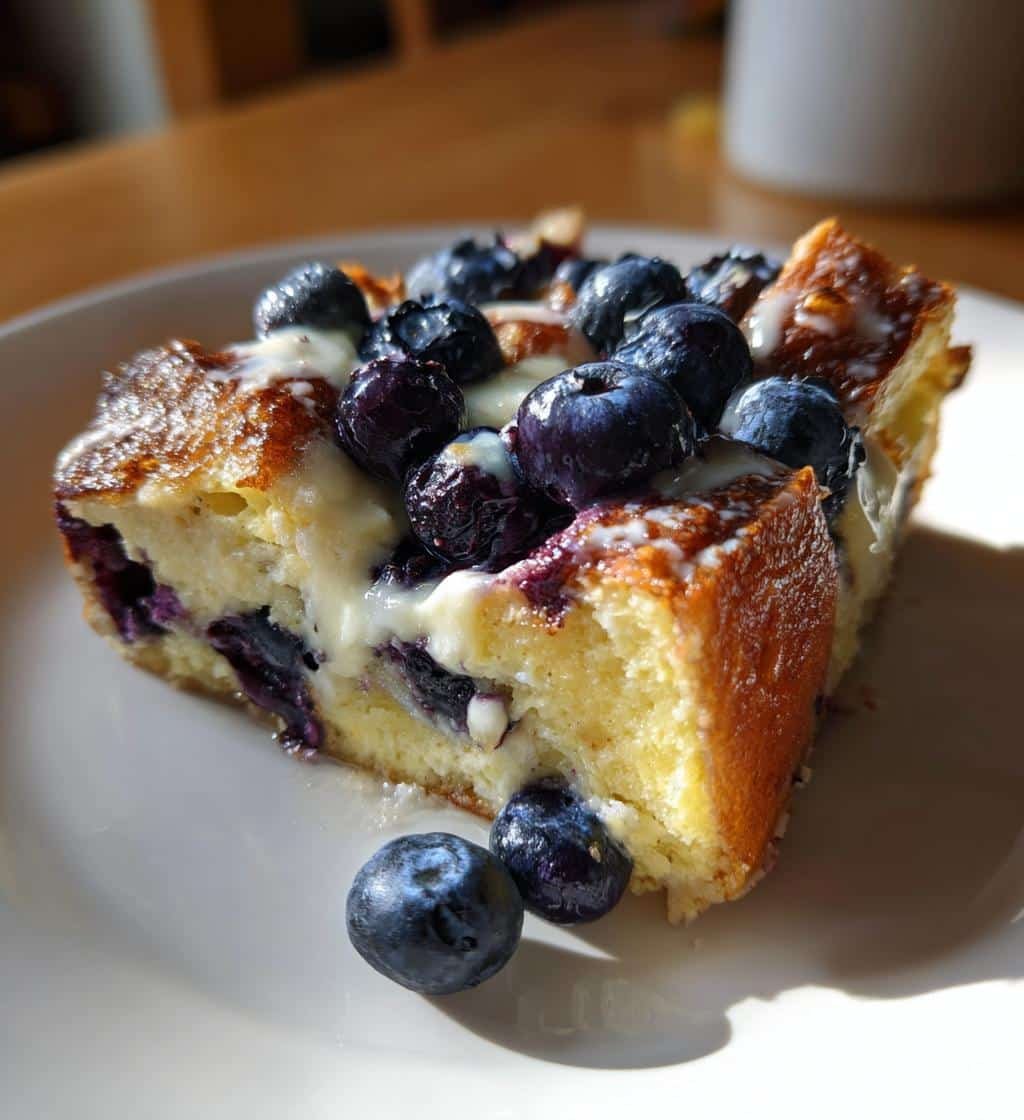 Healthy Quick Blueberry Cream Cheese French Toast Casserole