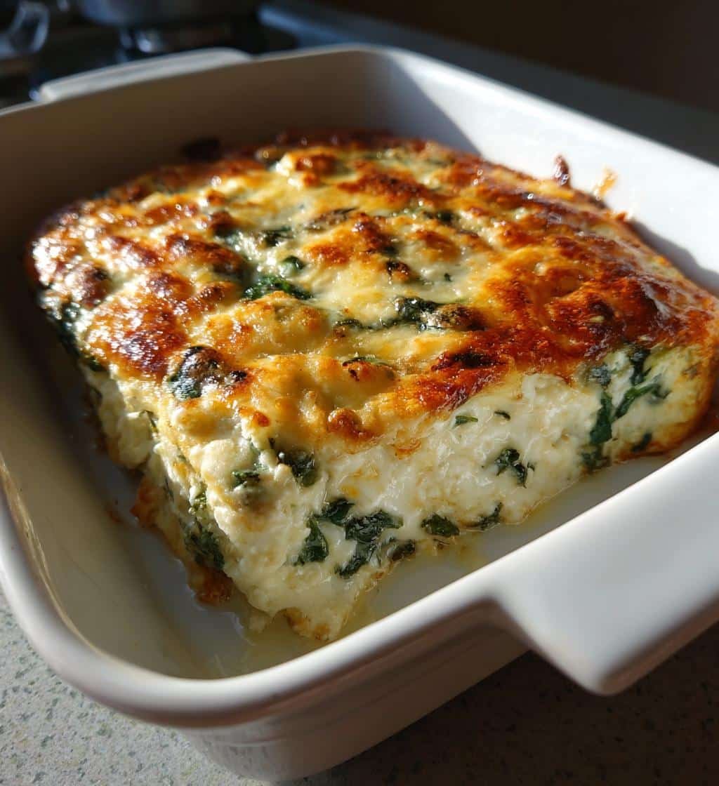 Healthy Quick Cottage Cheese Casserole: 4-Ingredient Magic 4 Healthy Quick Cottage Cheese Spinach Casserole (4 Ingredients) - detail 1