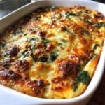 Healthy Quick Cottage Cheese Spinach Casserole (4 Ingredients)