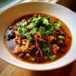 Healthy Quick Crockpot Lime Cilantro Chicken & Black Beans