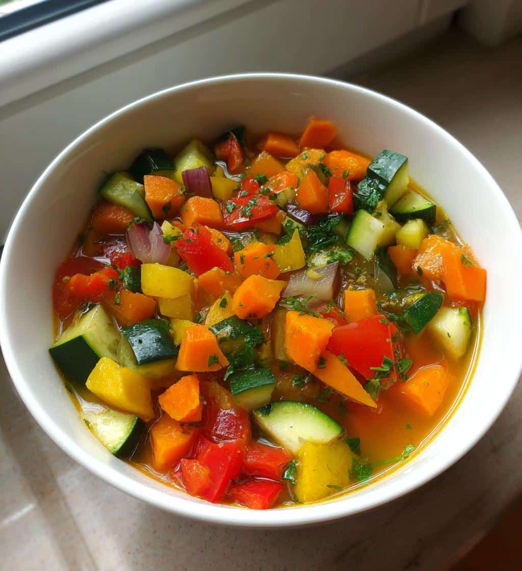 Healthy Rainbow Vegetable Soup