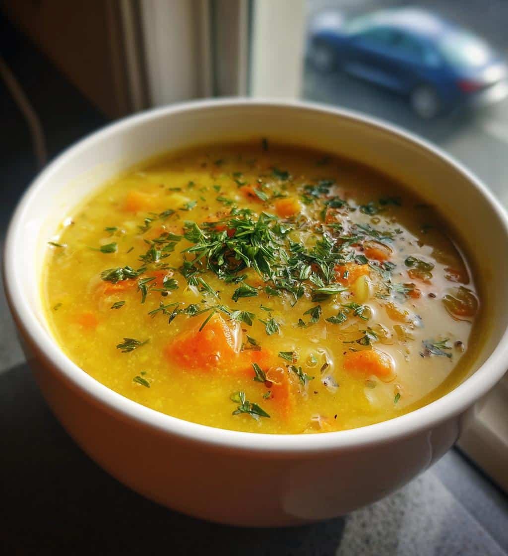 Healthy Red Lentil & Lemon Soup - detail 1