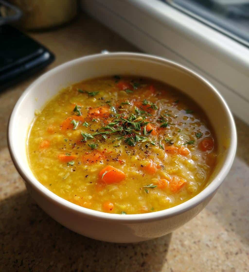 Healthy Red Lentil & Lemon Soup