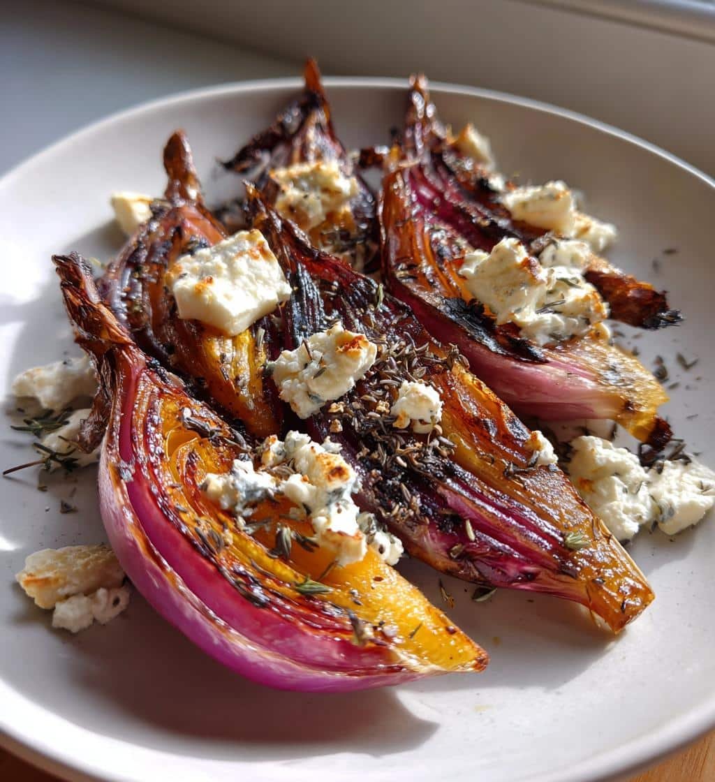 Healthy Roasted Red Onions with Goat Cheese - detail 1