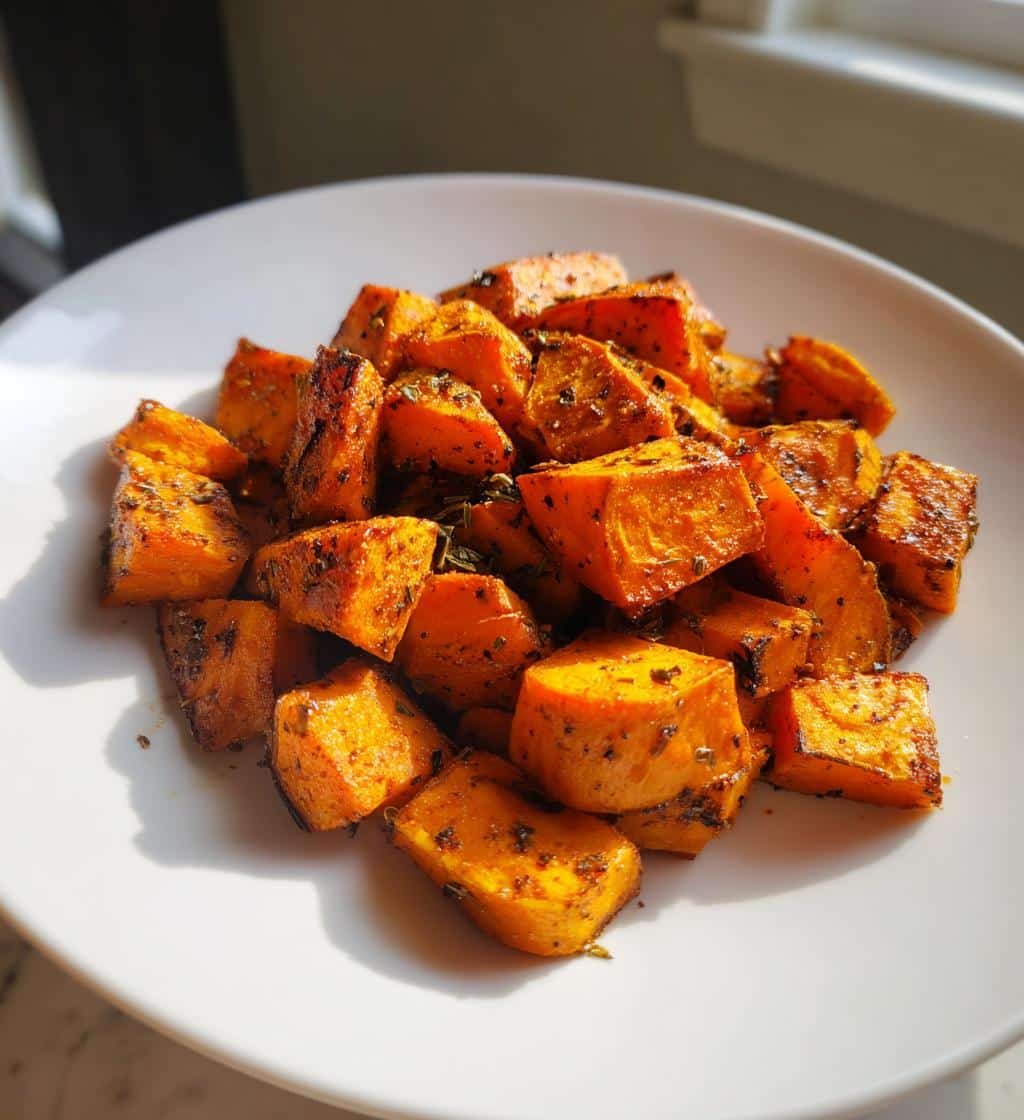 Healthy Roasted Sweet Potatoes with Berbere Spice