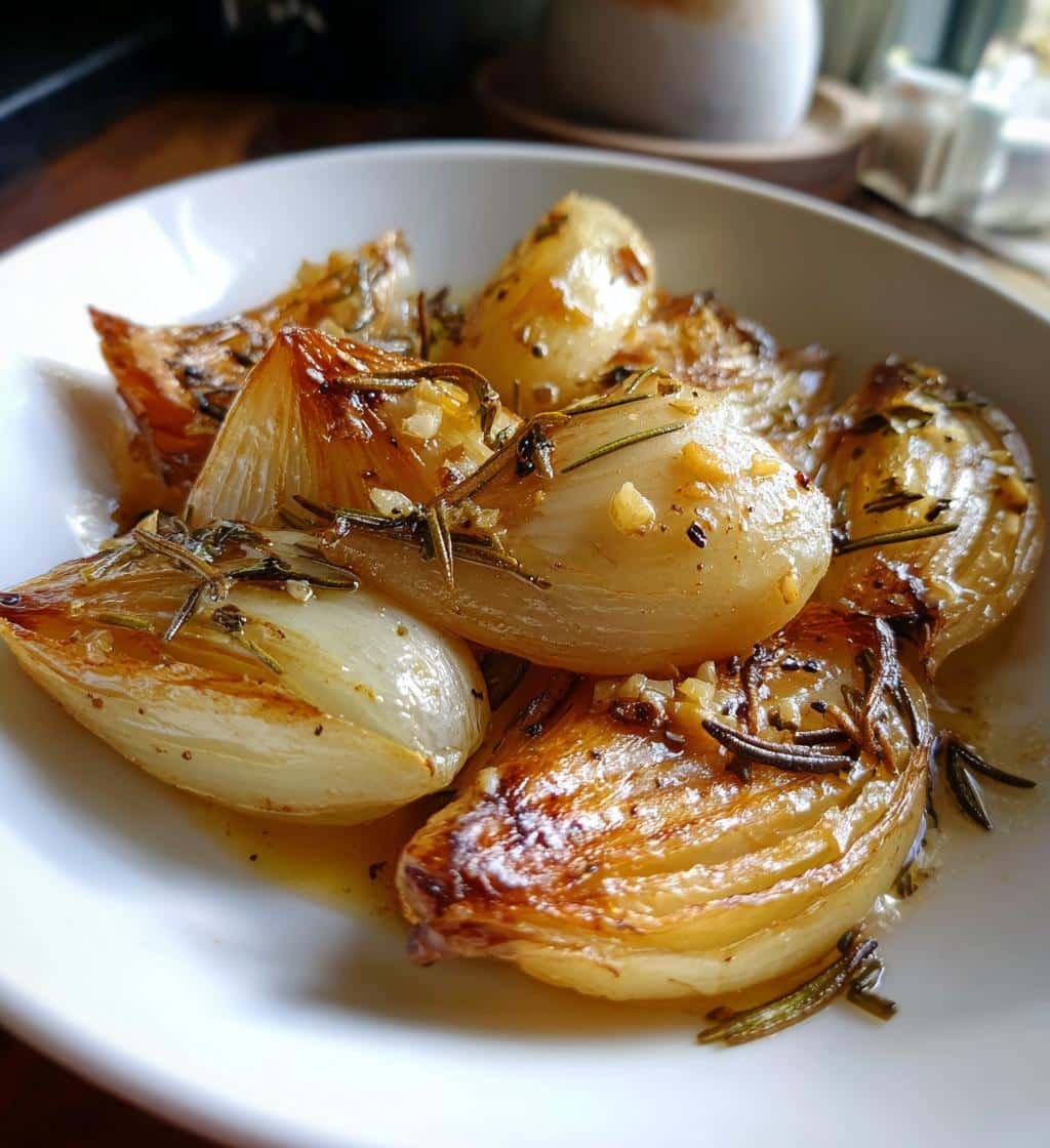 Healthy Rosemary and Garlic Roasted Onions - detail 1
