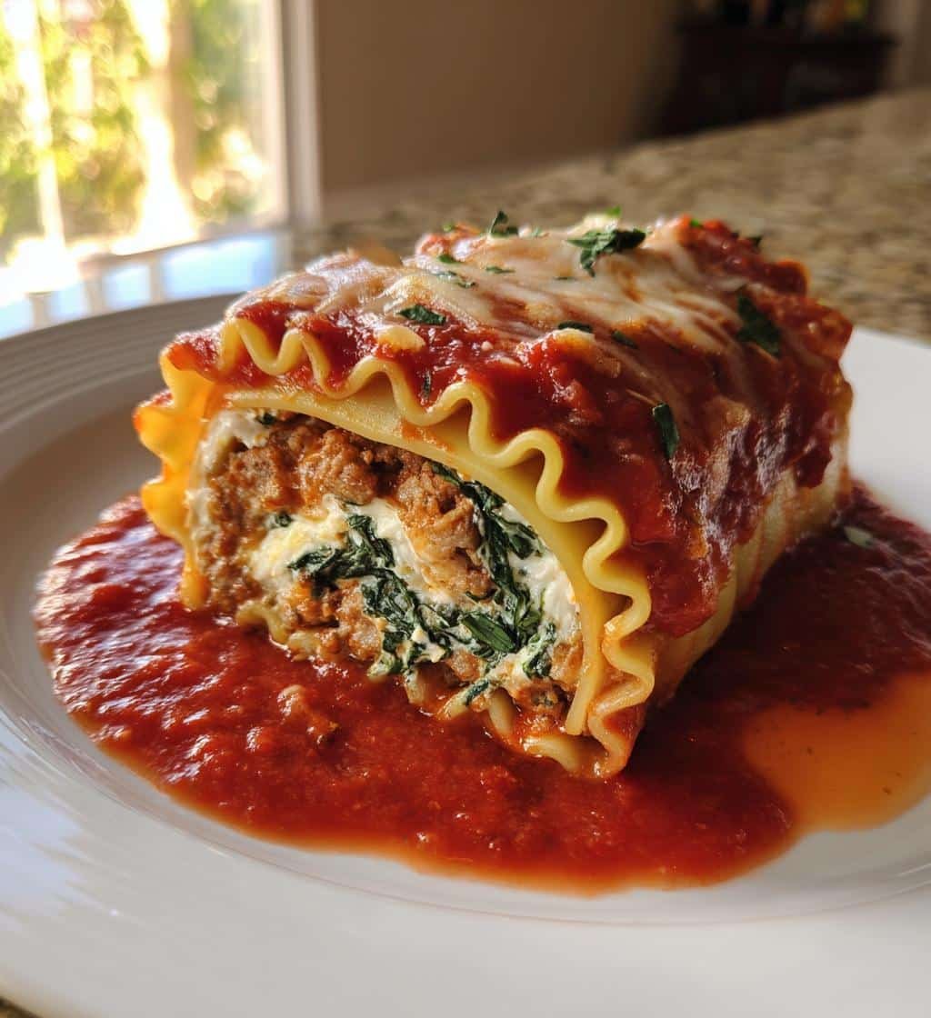 Healthy Sausage Lasagna Roll-Ups