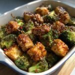 Healthy Sesame Tofu Broccoli Casserole