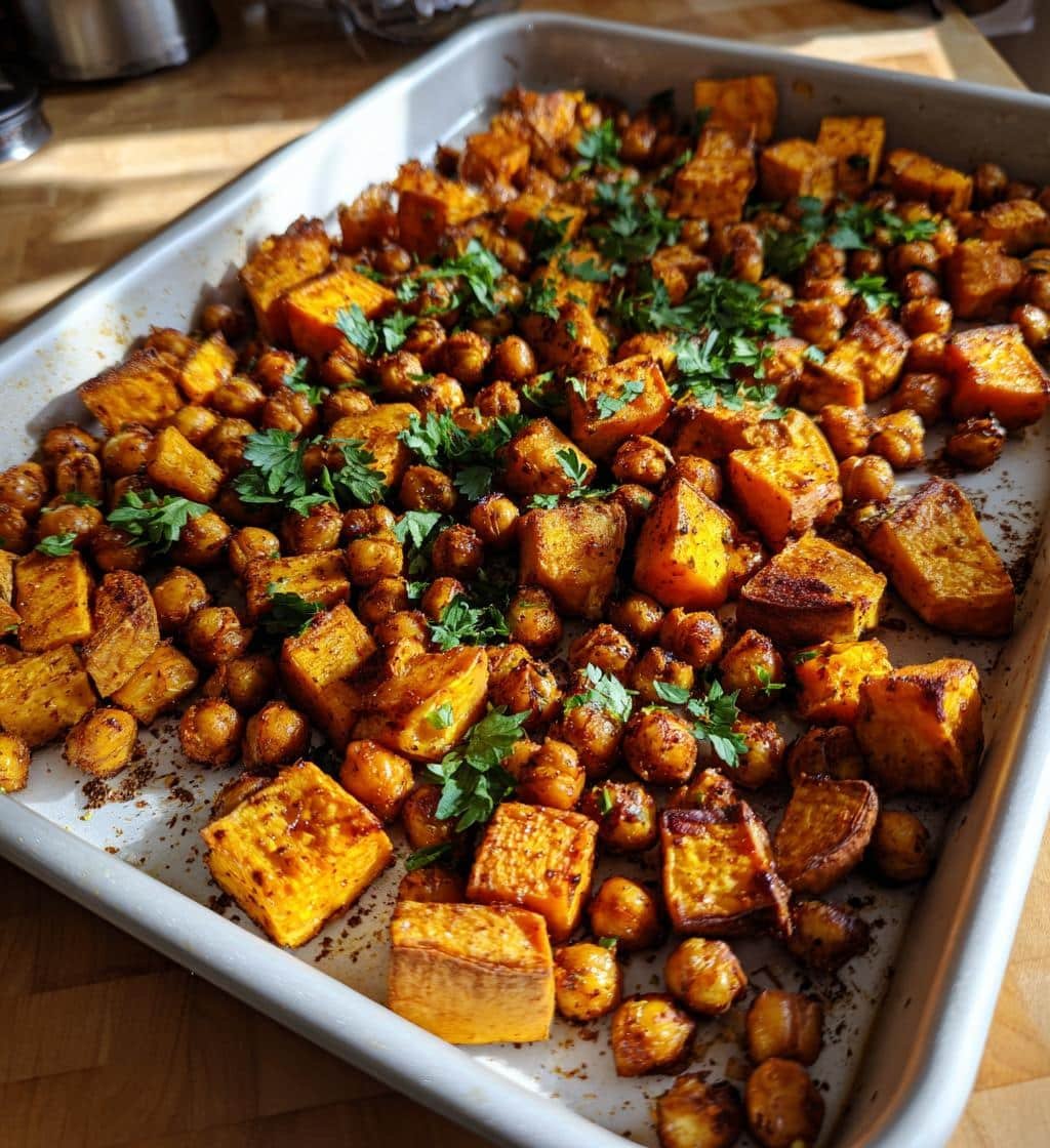 Healthy Sheet Pan Sweet Potatoes & Chickpeas - detail 1