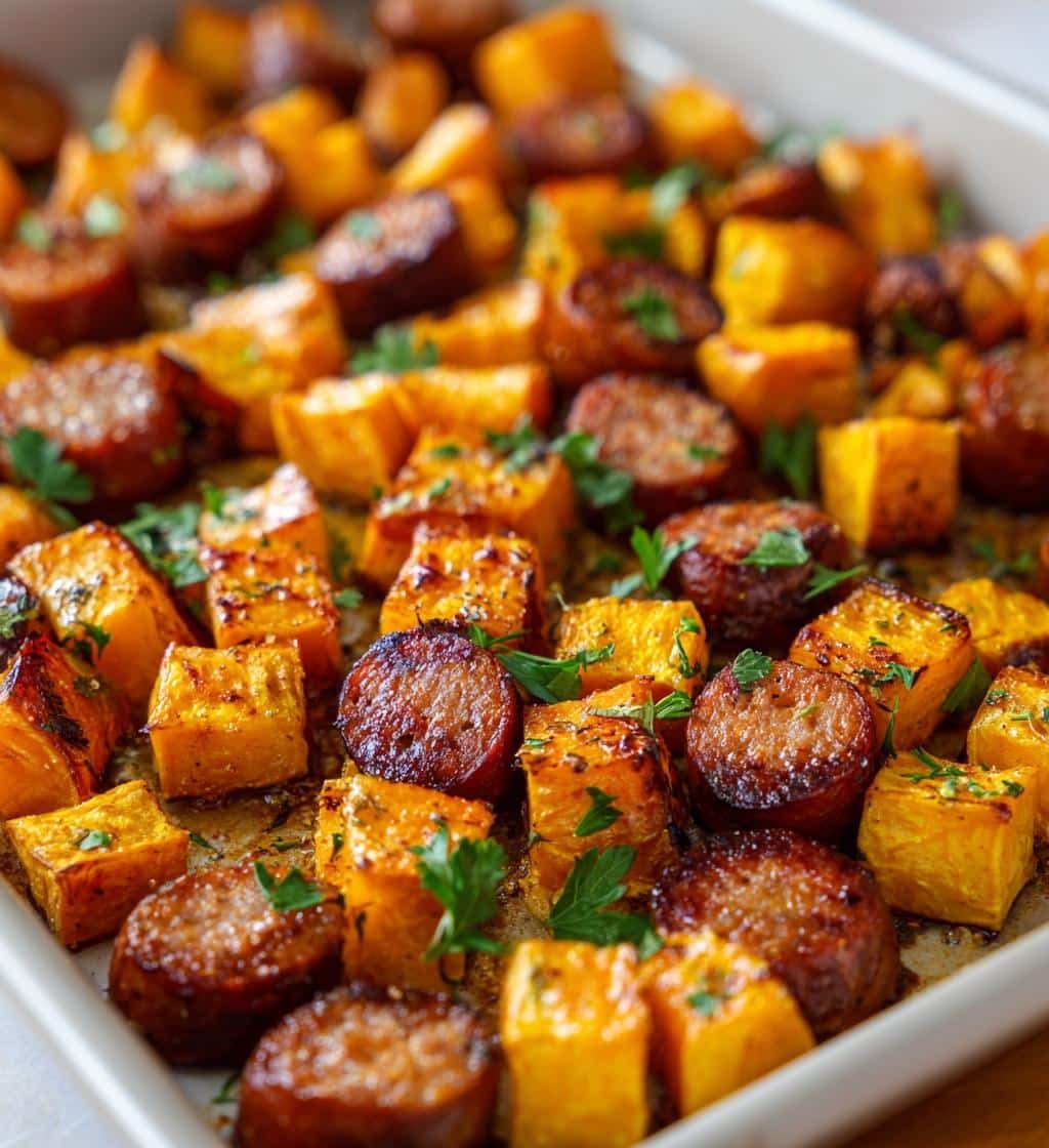 Healthy Sheet Pan Sweet & Spicy Potatoes with Sausage Masterpiece 4 Healthy Sheet Pan Sweet & Spicy Potatoes with Sausage - detail 1