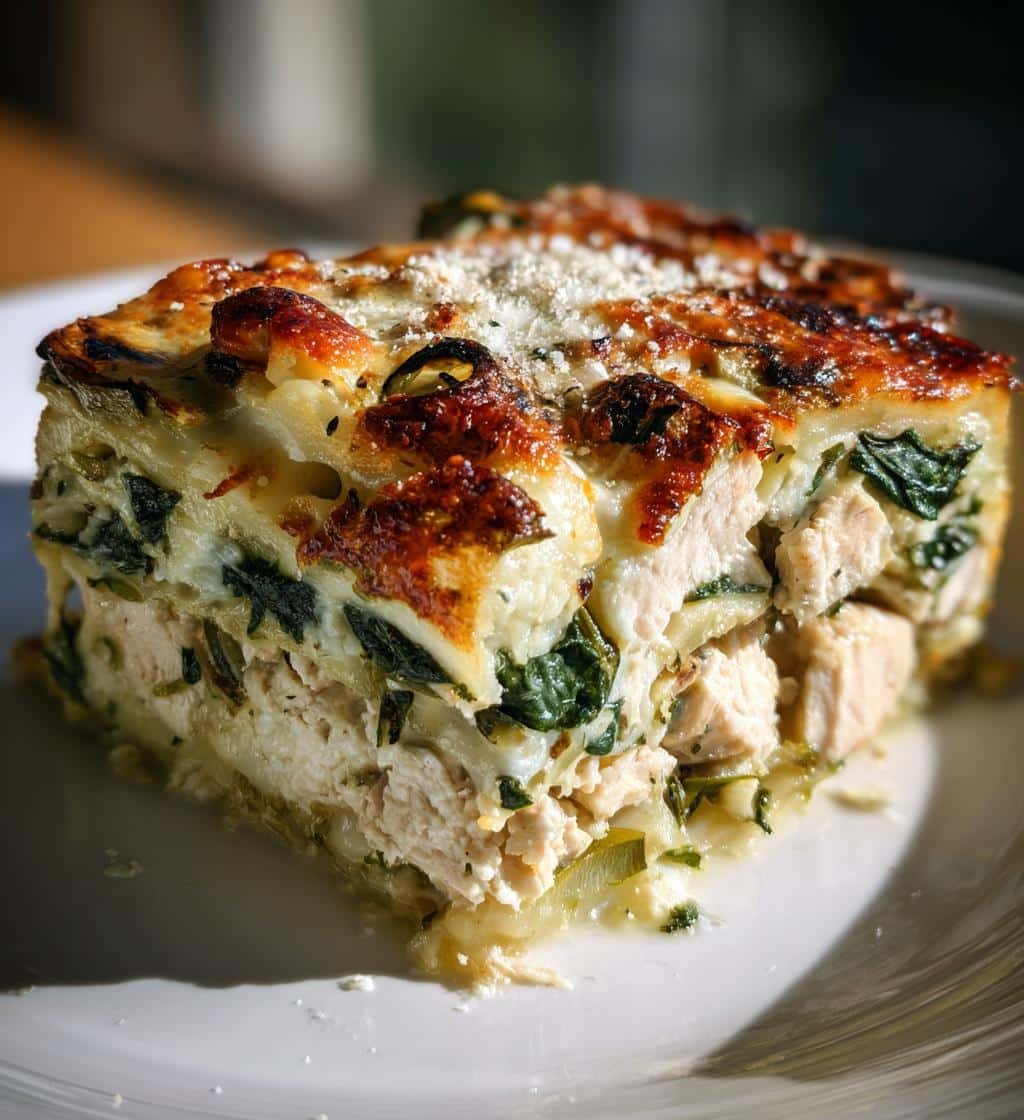 Healthy Slow Cooker White Chicken Lasagna - detail 1