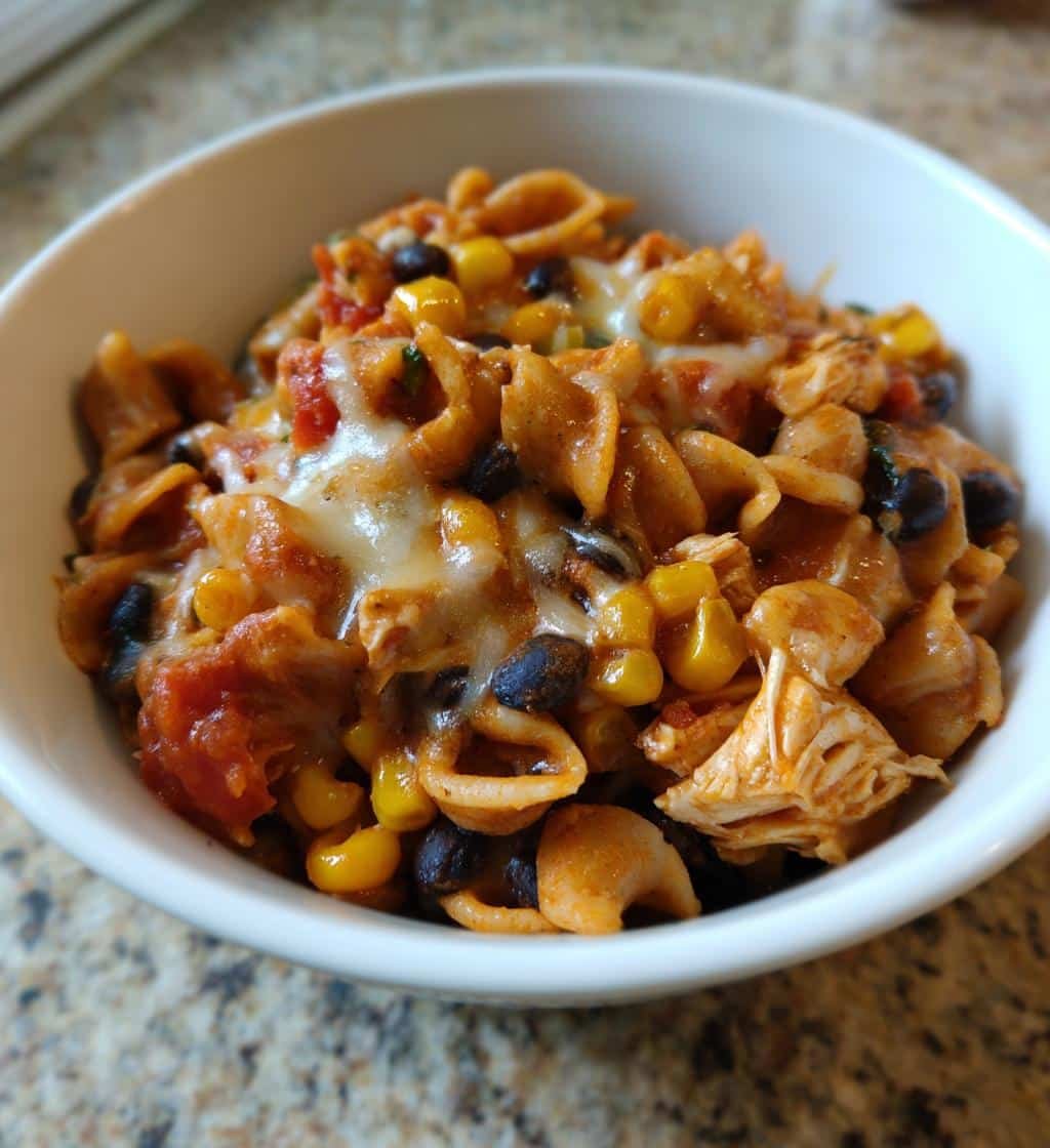 Healthy Slow Cooker Chicken Enchilada Pasta in Just 6 Hours 4 Healthy Slow cooker chicken enchilada pasta - detail 1