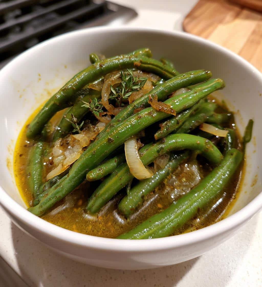 Healthy Smothered Green Beans soup - detail 1
