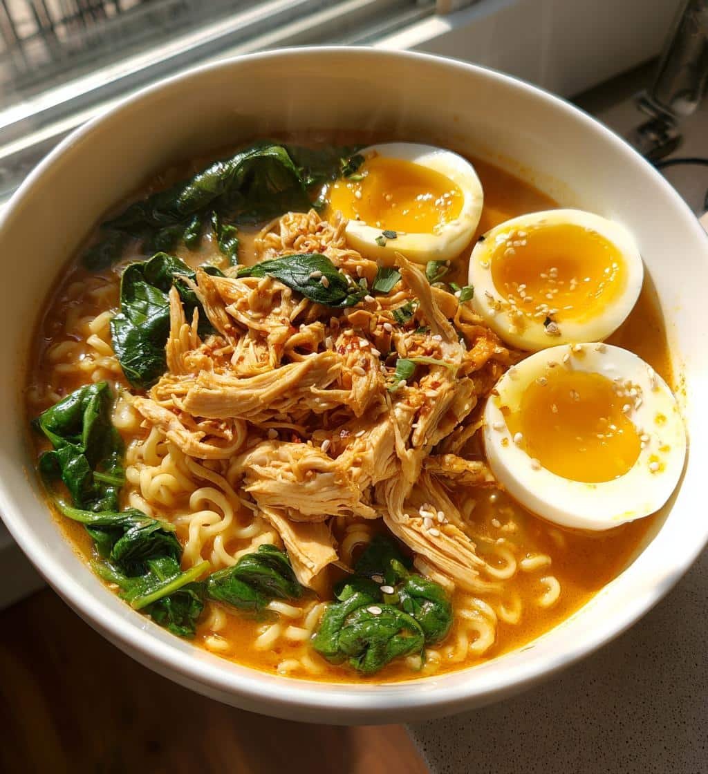 Healthy Spicy & Creamy Chicken Ramen - detail 1