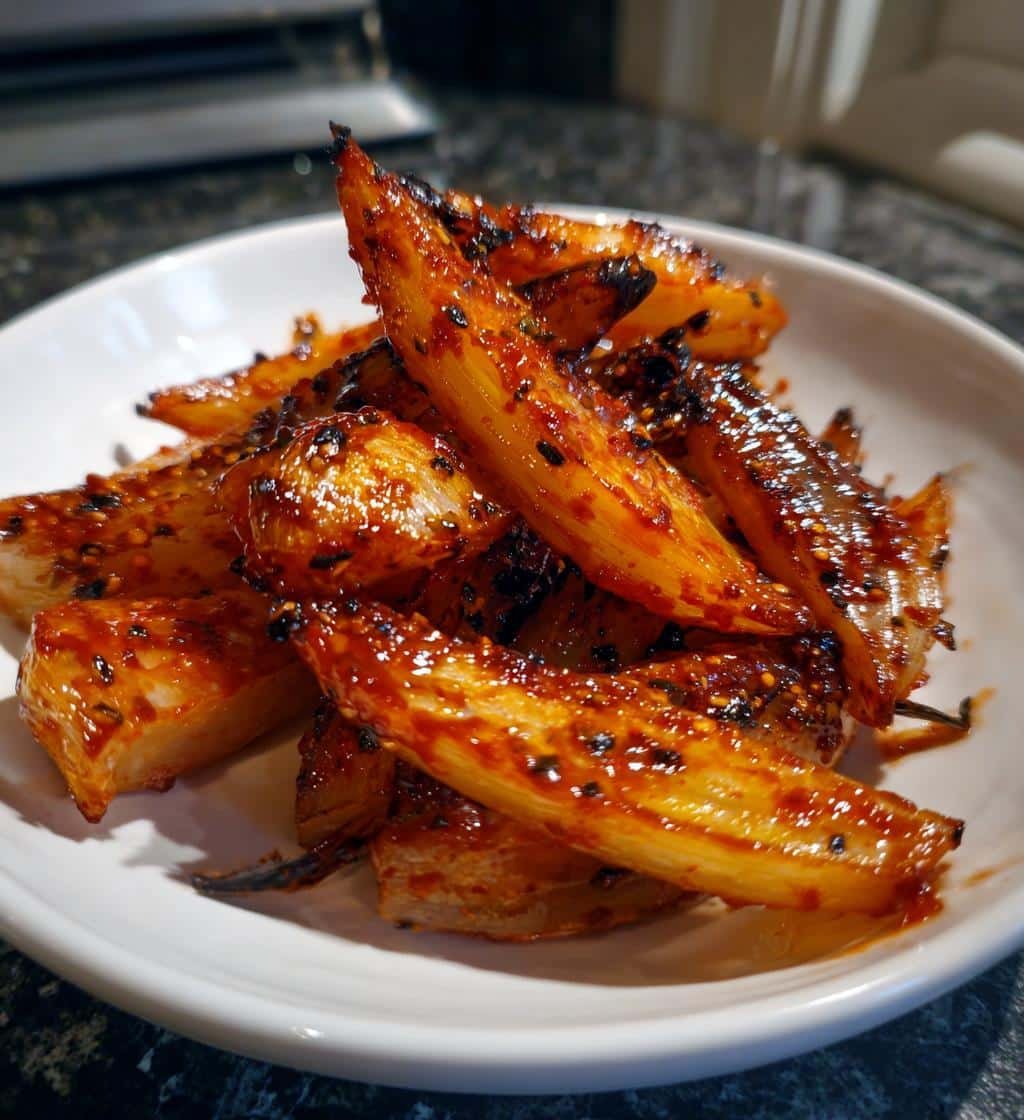 Healthy Sriracha Roasted Onion Wedges (Spicy) - detail 1