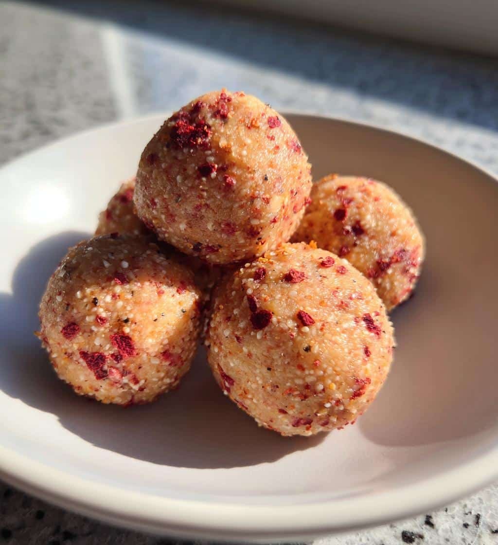 Irresistible 6g Healthy Strawberry Vanilla Protein Balls Recipe 4 Healthy Strawberry Vanilla Protein Balls - detail 1