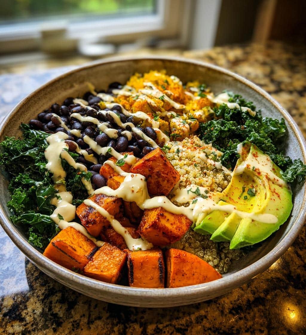 35-Minute Healthy Sweet Potato & Black Bean Buddha Bowl Bliss 4 Healthy Sweet Potato & Black Bean Buddha Bowl - detail 1