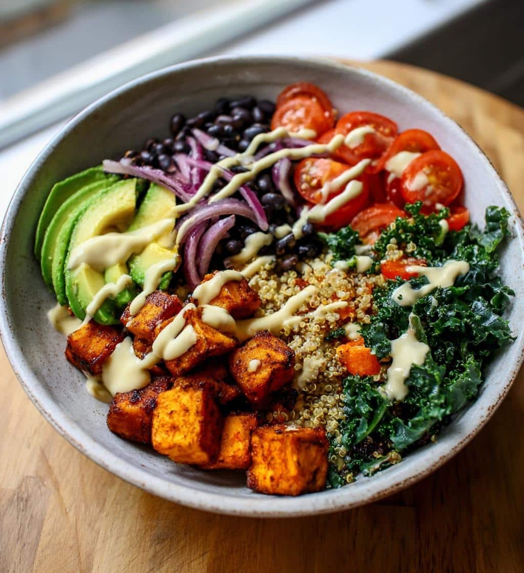 Healthy Sweet Potato & Black Bean Buddha Bowl - detail 1