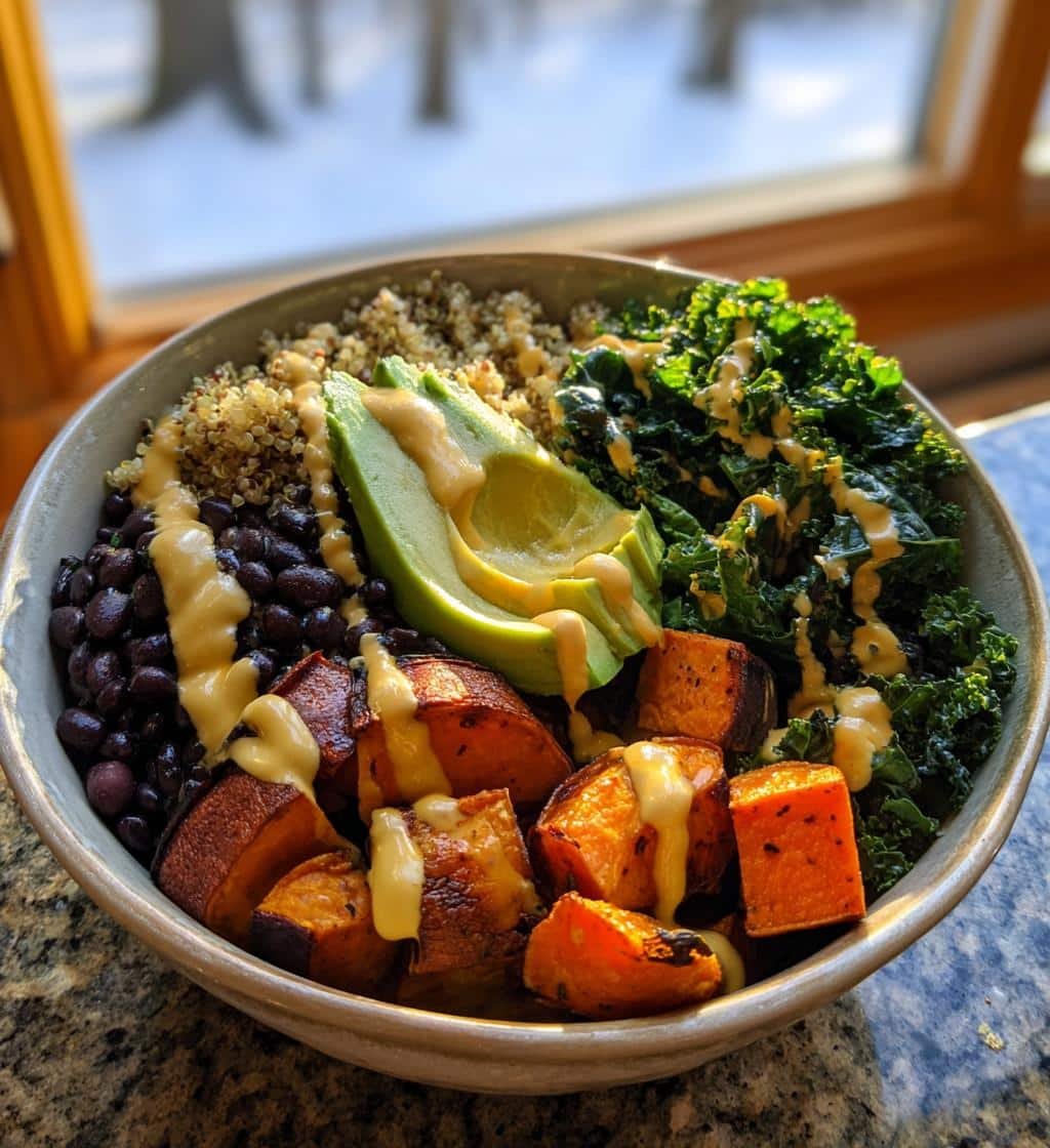Healthy Sweet Potato & Black Bean Buddha Bowl