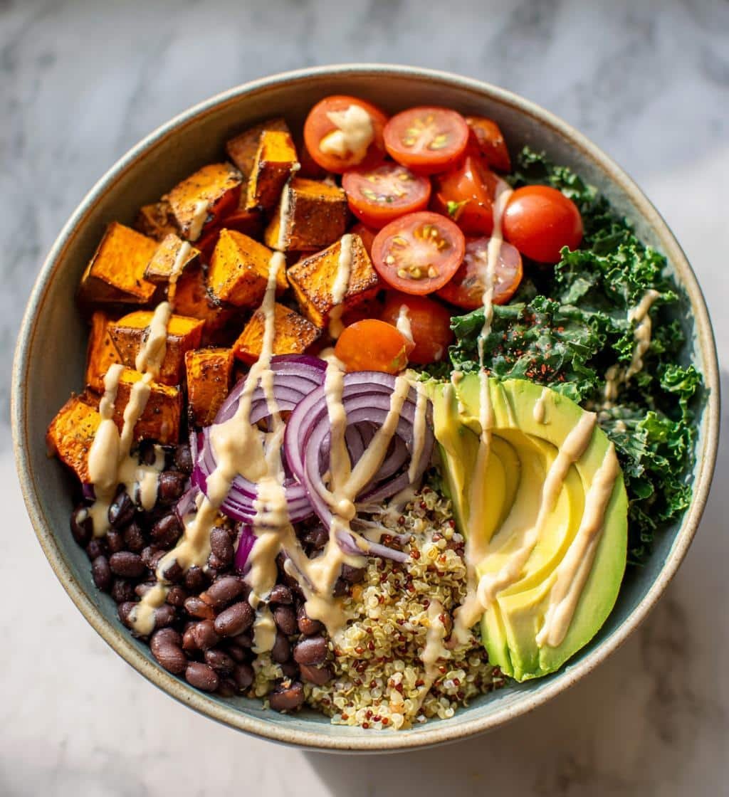 Healthy Sweet Potato & Black Bean Buddha Bowl