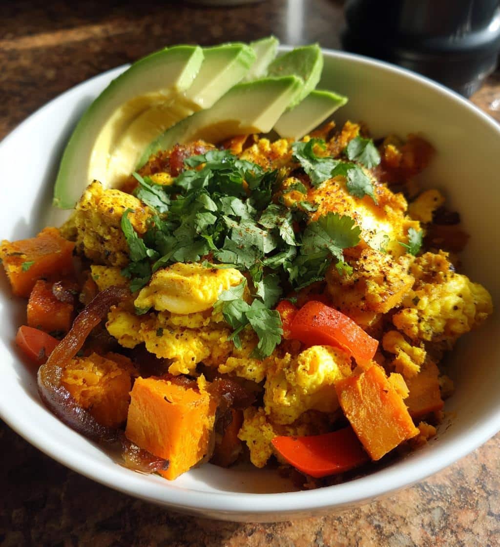 Healthy Sweet Potato Scramble Breakfast Bowl - detail 1