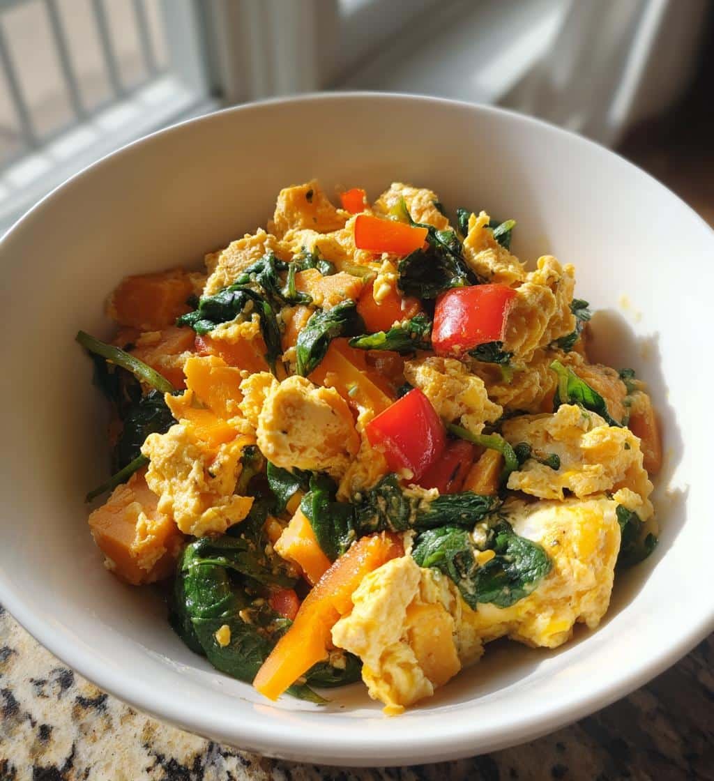 Healthy Sweet Potato Scramble Breakfast Bowl