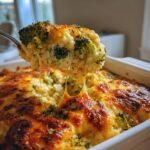 Healthy Vegan Cheesy Broccoli Rice Casserole