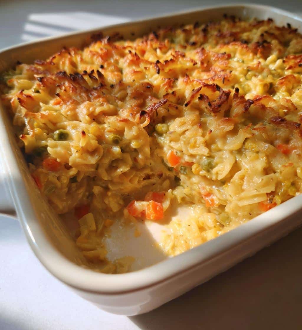 Healthy Vegan Potpie Noodle Casserole
