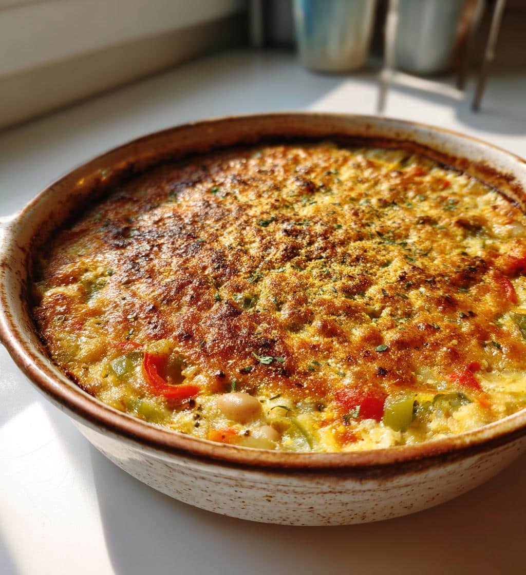 Healthy Vegan Salsa Verde White Bean Casserole