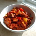 Healthy Vegan Seitan Chile Colorado Stew Casserole