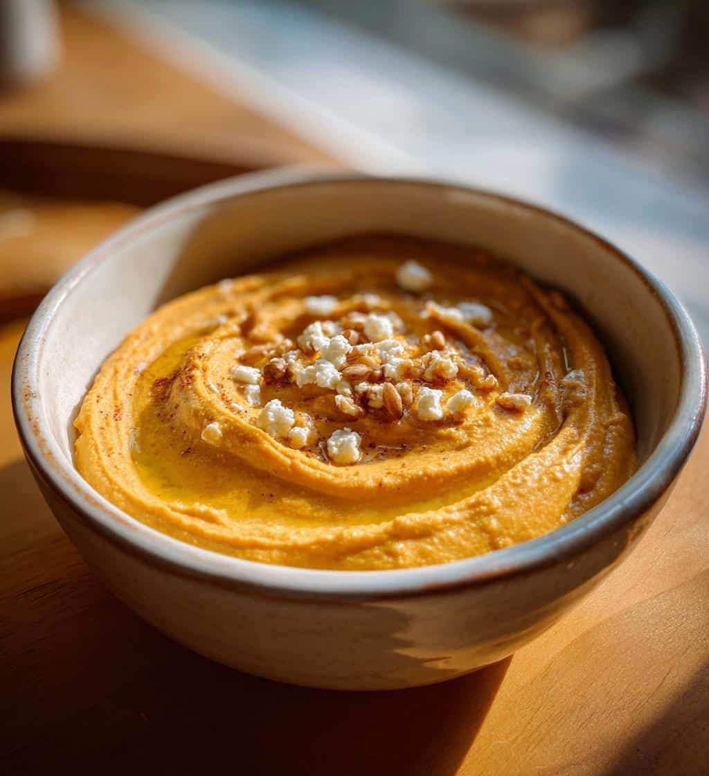 Healthy Whipped Butternut Squash Feta Dip - detail 1