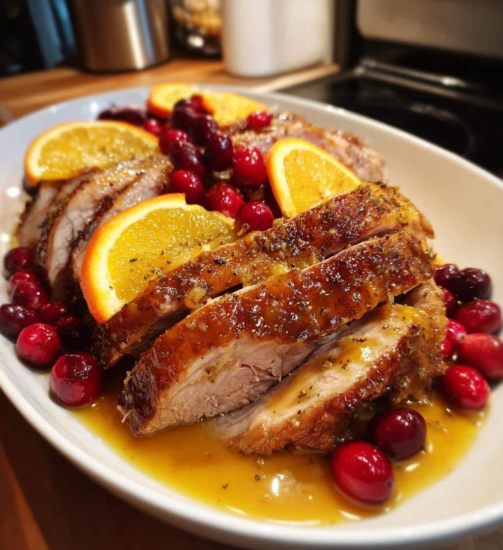 Healthy crockpot cranberry orange turkey - detail 1