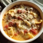 Homemade Creamy Alfredo Lasagna Soup