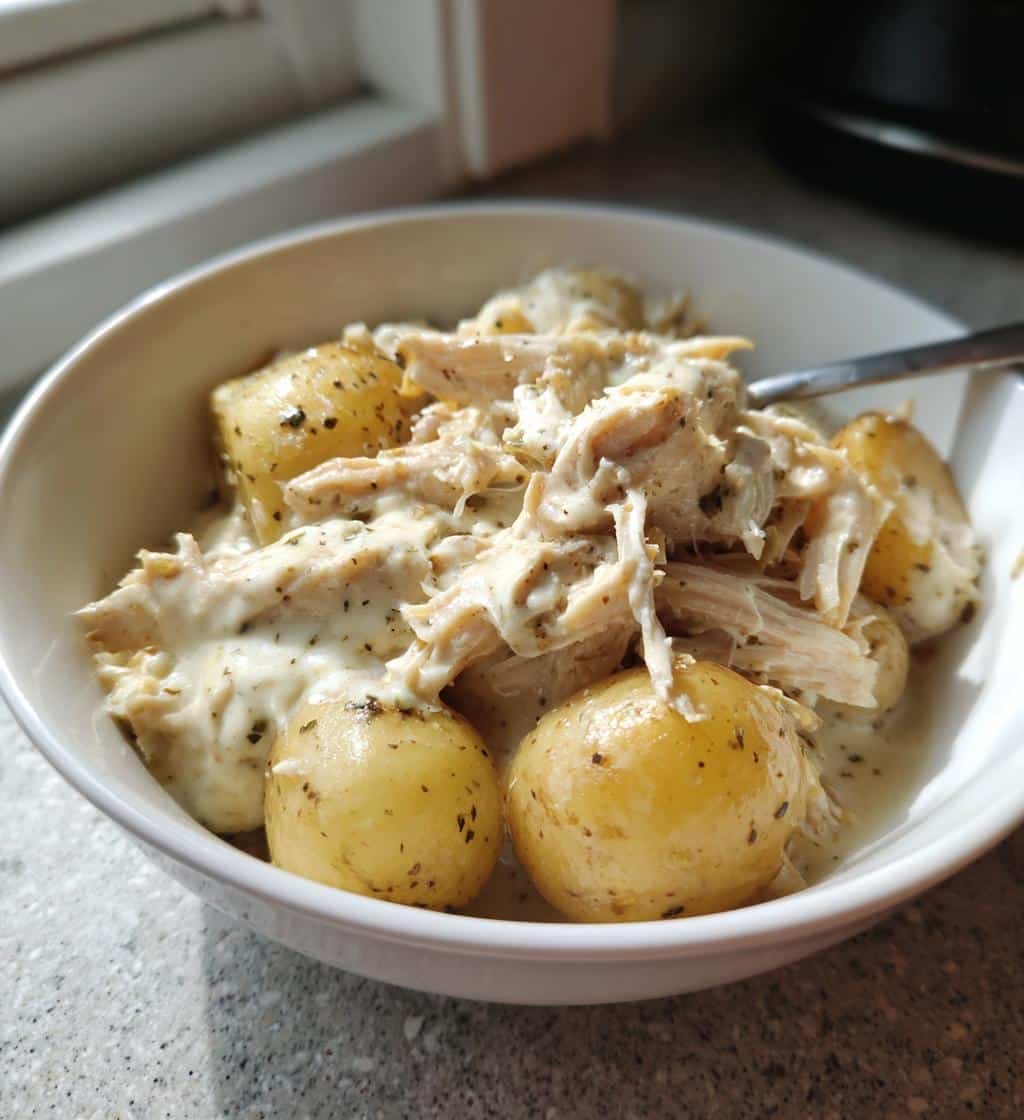 Homemade Crockpot Ranch Chicken and Potatoes