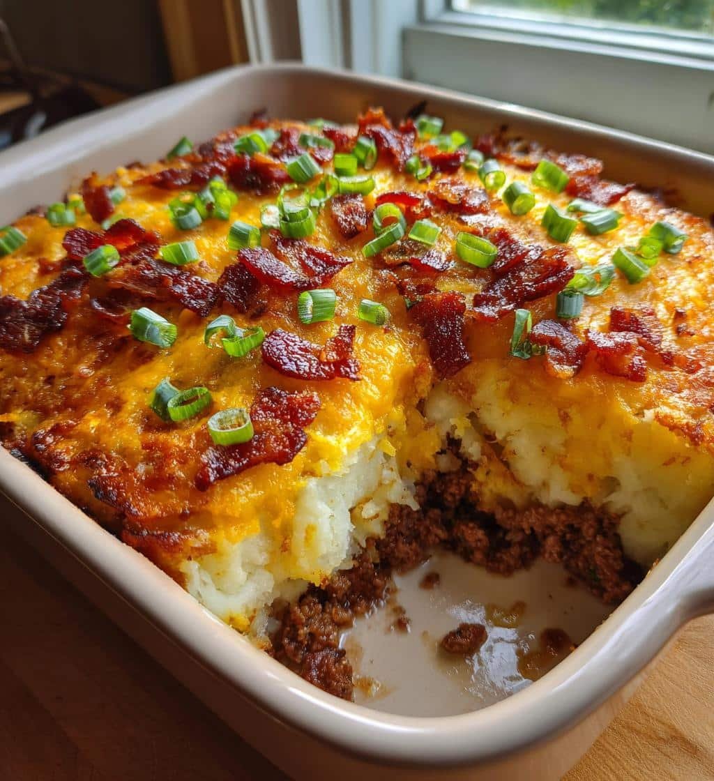 Loaded Potato & Meatloaf Casserole