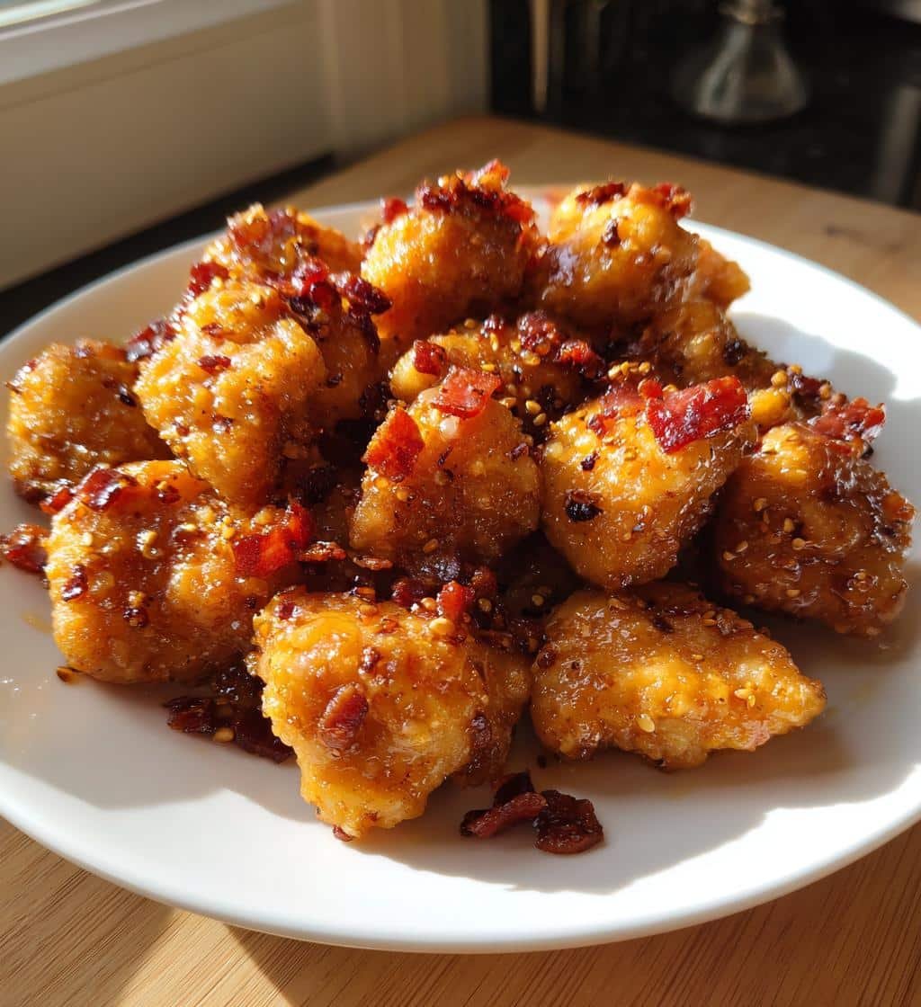 Maple Bacon Glazed Chicken Bites