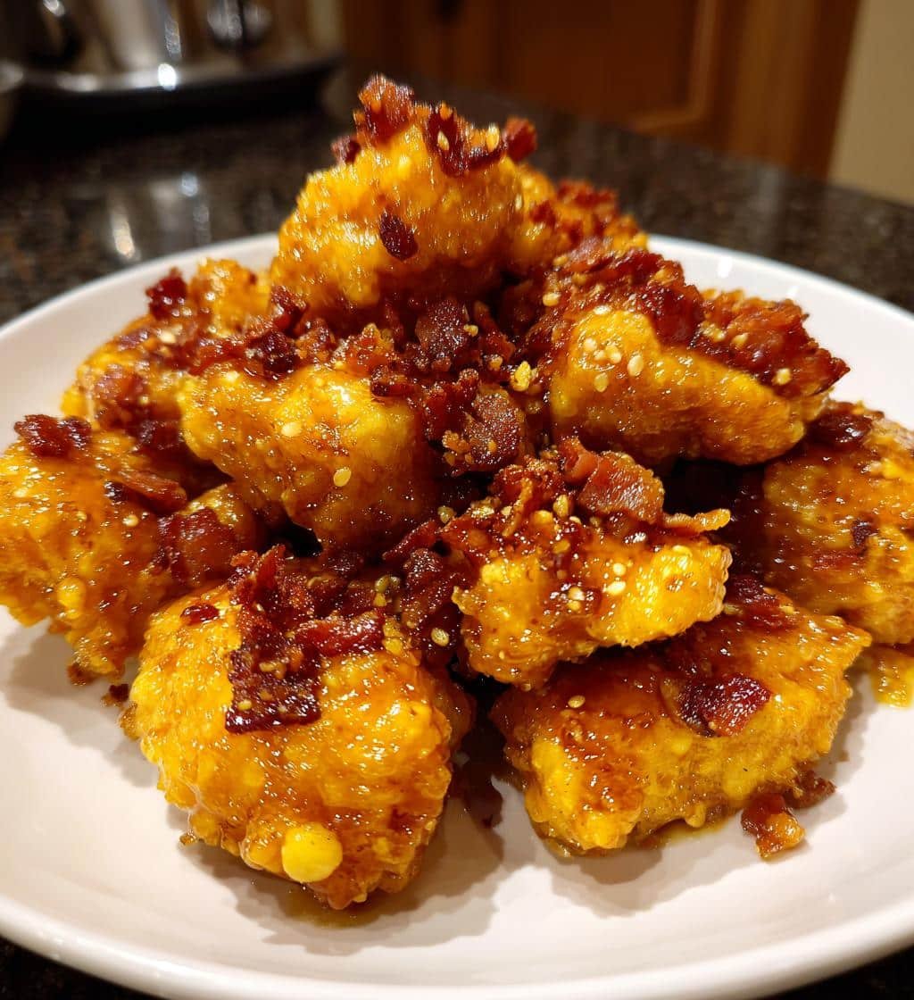 Maple Bacon Glazed Chicken Bites