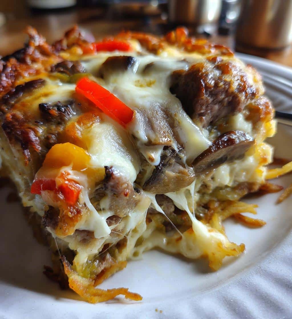 Philly Cheesesteak Casserole