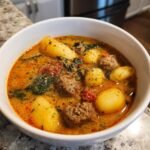 Sausage gnocchi soup