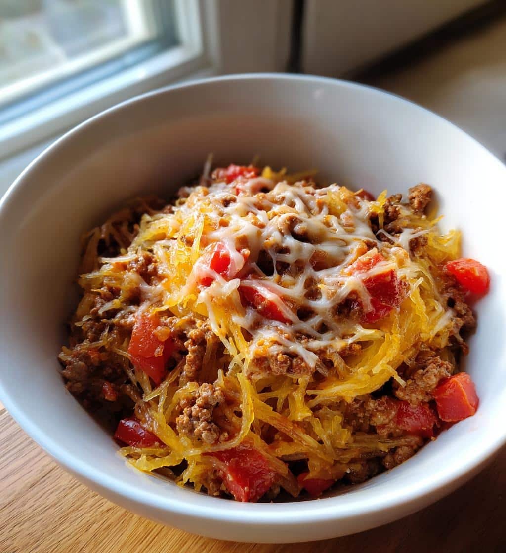Slow Cooker Spaghetti Squash, Meat, Tomatoes - detail 1