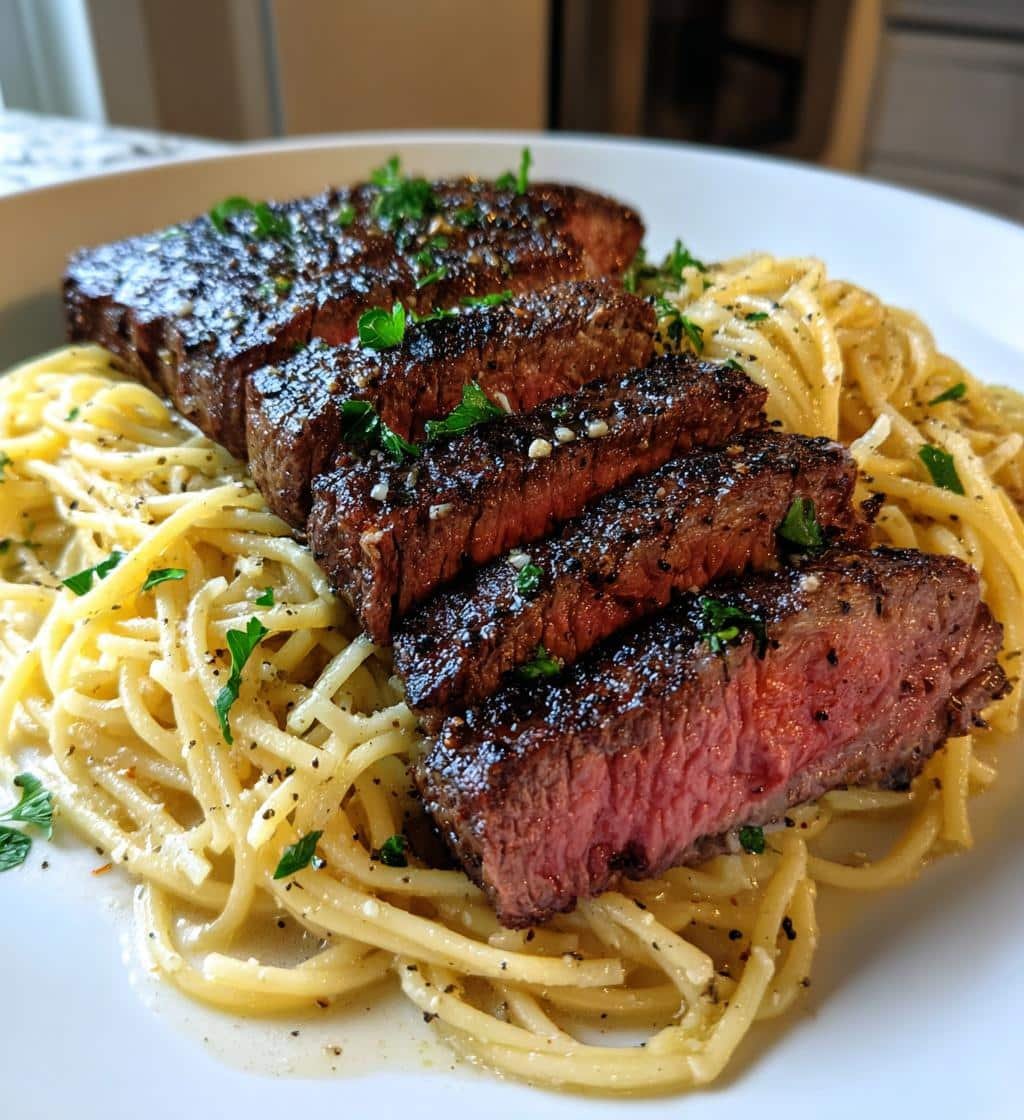 Steak and Buttery Noodles - detail 1