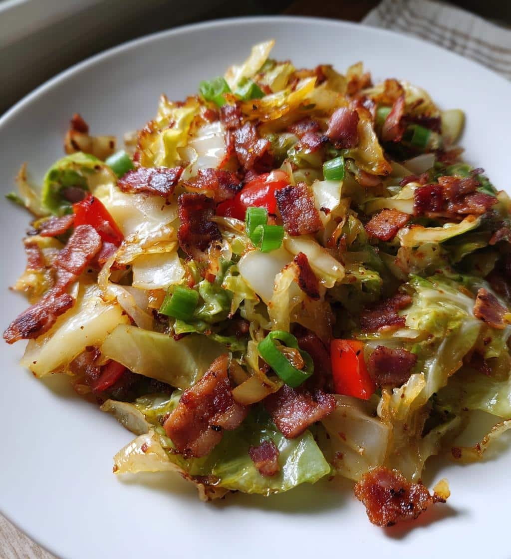 fully loaded fried cabbage