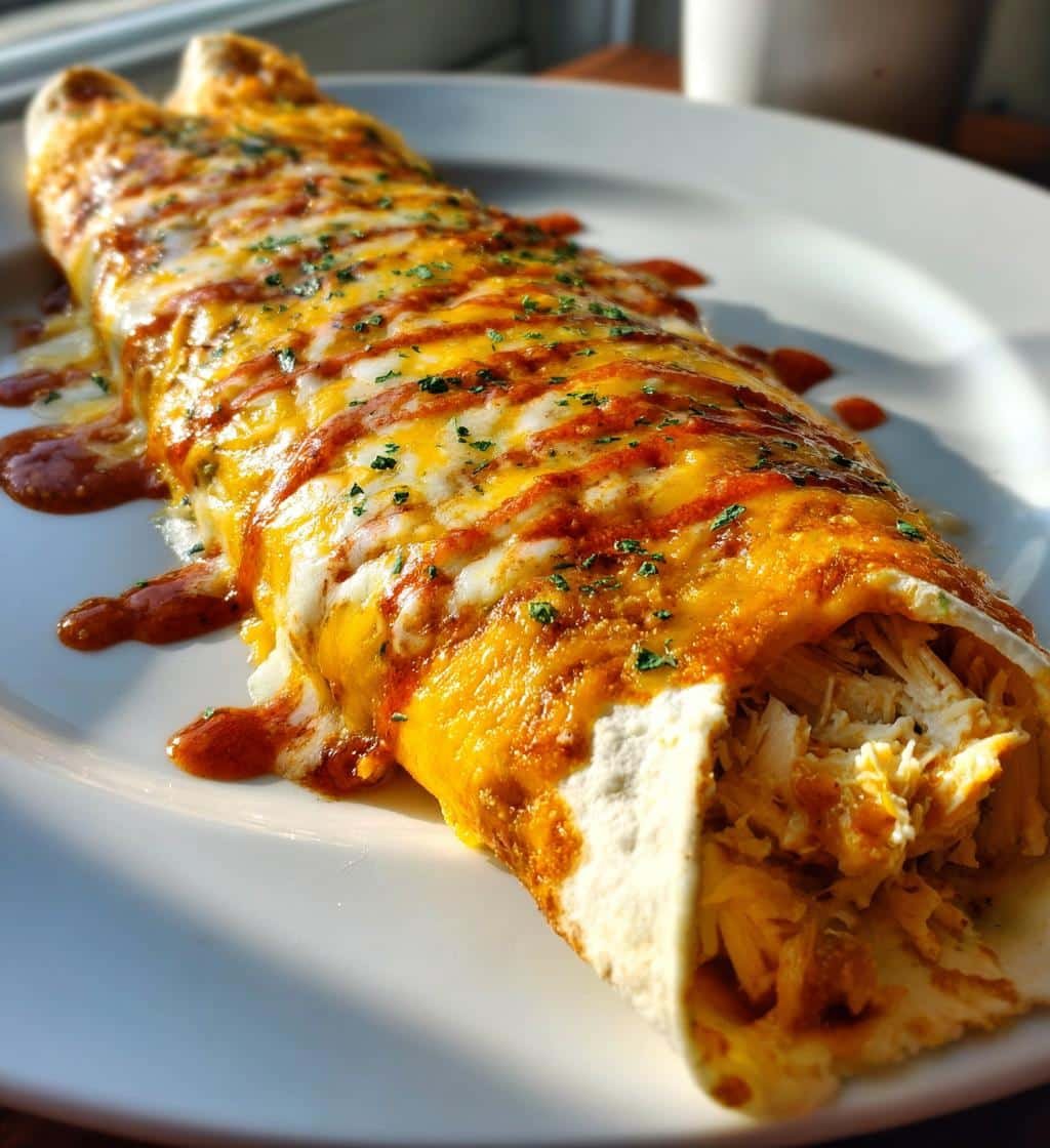 Cheesy Queso Chicken Enchiladas