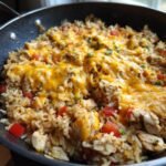 Cheesy chicken taco rice