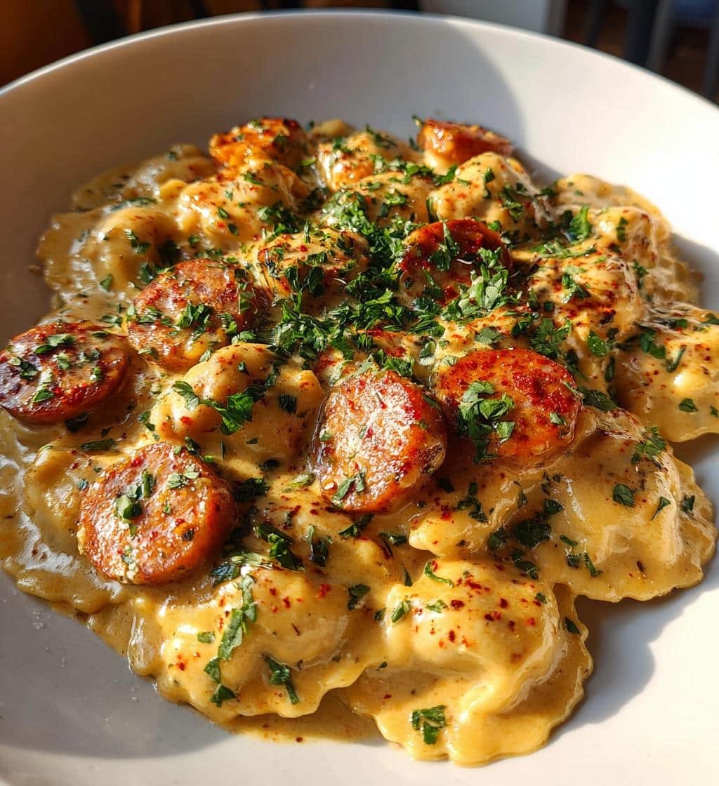 Creamy Cajun Sausage Ravioli - detail 1
